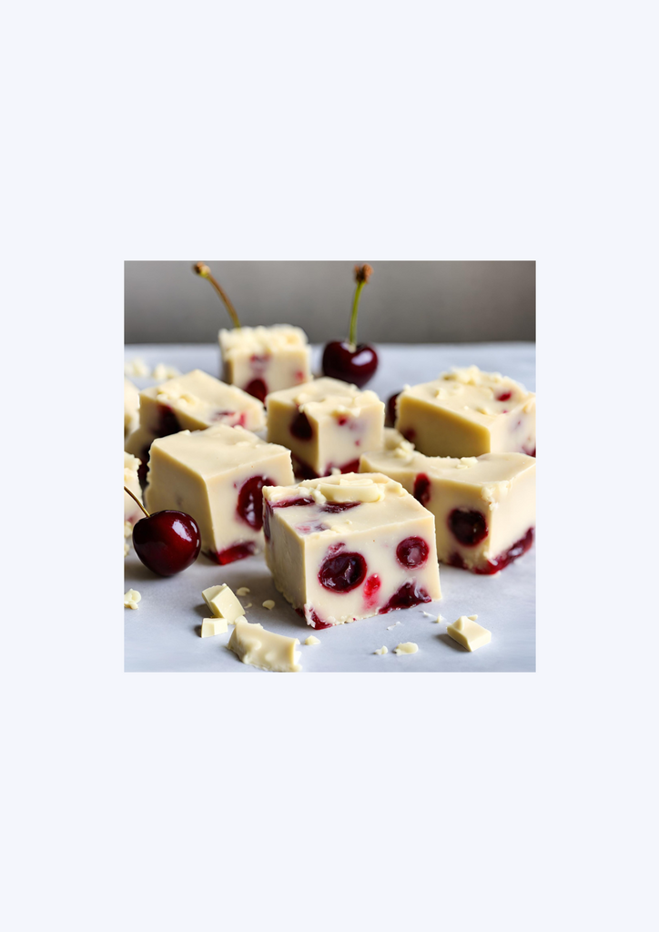 White Chocolate and Cherry Fudge